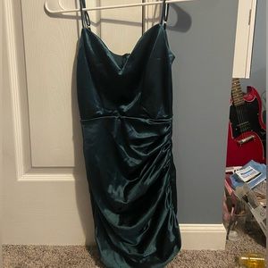 Lucy in the Sky green/teal body con dress